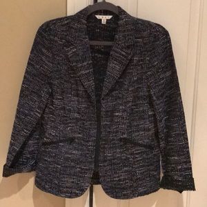 Cabi Blazer black with blue and white threading
